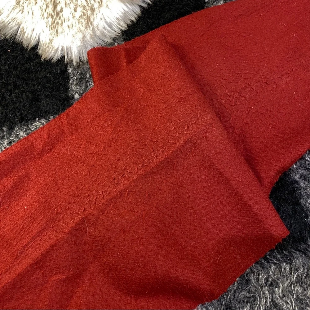 Vintage 90s Christian Dior red acrylic front scarf 11” x 48”